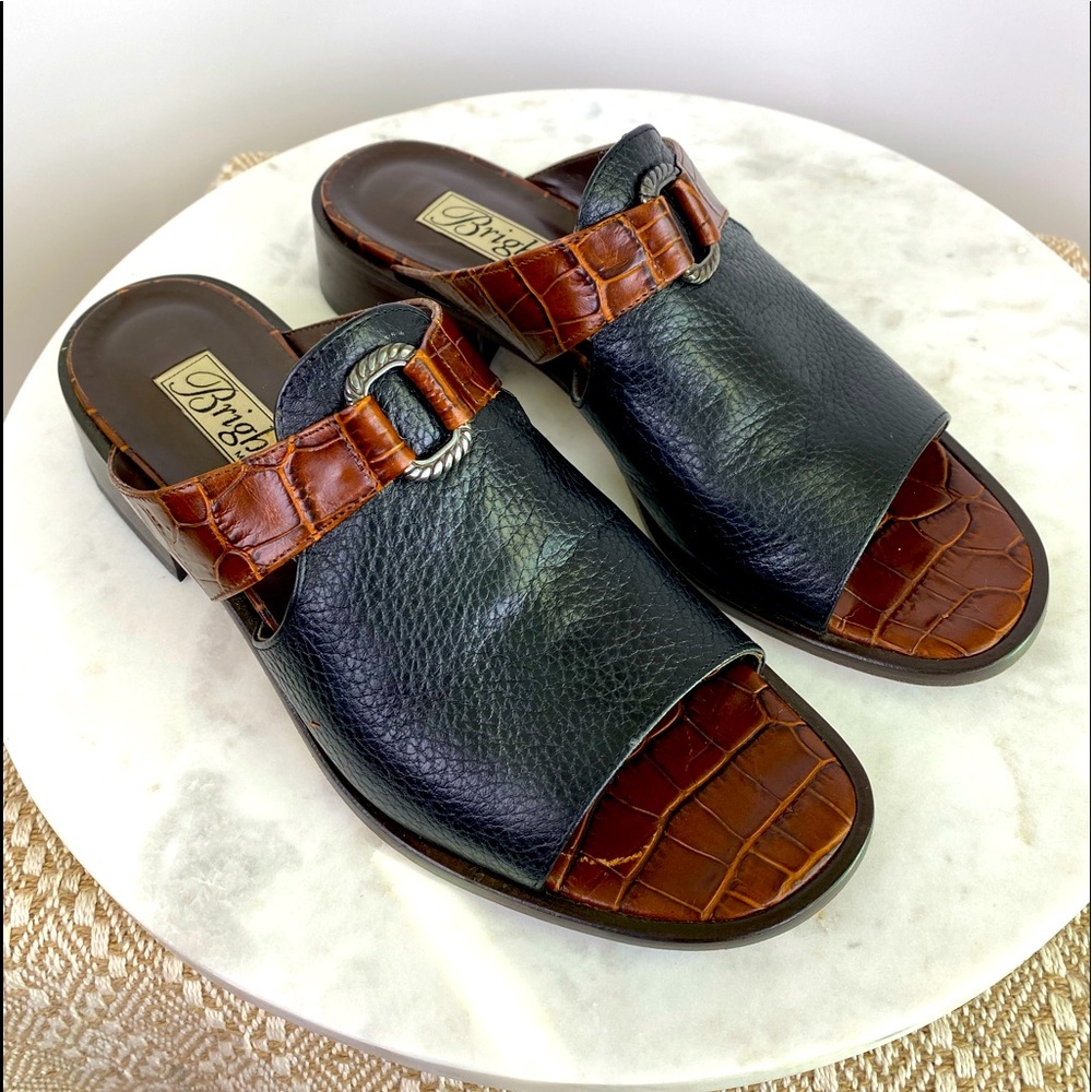 BRIGHTON Ponti Slides Mules Sandals 7.5 NARROW